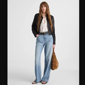 Madewell 25 The Perfect Vintage Wide-Leg Jean in Airy Denim Cropped